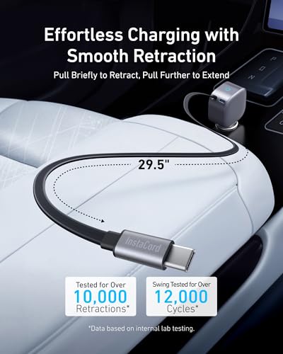 Anker 75W Retractable USB-C Car Charger Adapter