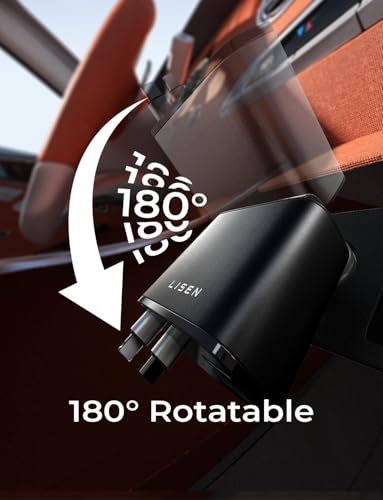 LISEN 84W Retractable USB-C Fast Car Charger Adapter