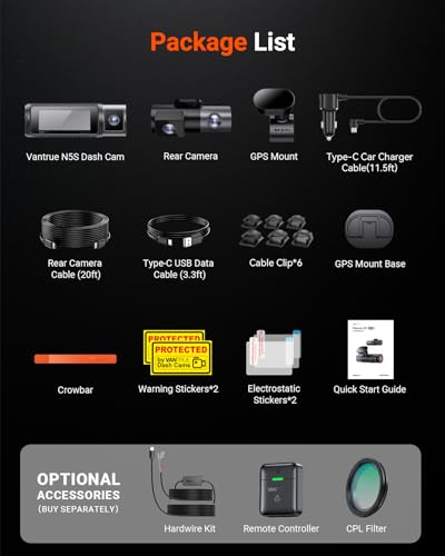 Vantrue N5S 4-Channel 360° Dash Cam with STARVIS 2