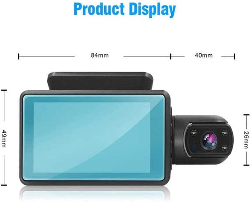 DULASP 1440P Dual Lens Dash Cam with Night Vision