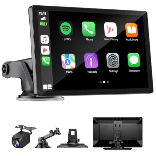 9-Inch Wireless CarPlay Android Auto Screen with Camera