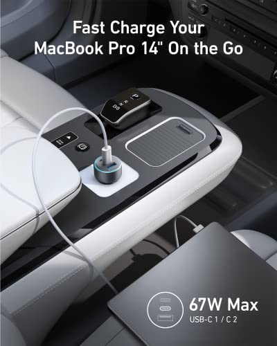 Anker MagSafe Car Mount Charger with USB-C Adapter