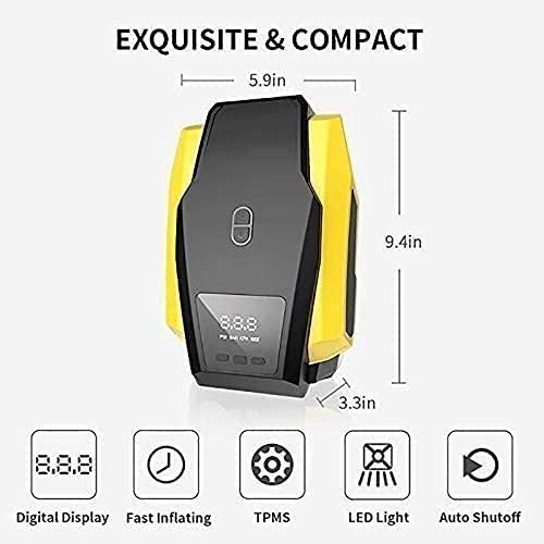 Portable Digital Tire Inflator with LED Light and Gauge