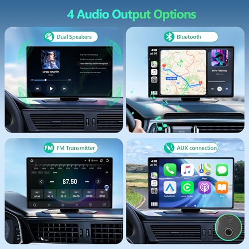 9-Inch Wireless CarPlay Android Auto Screen with Camera