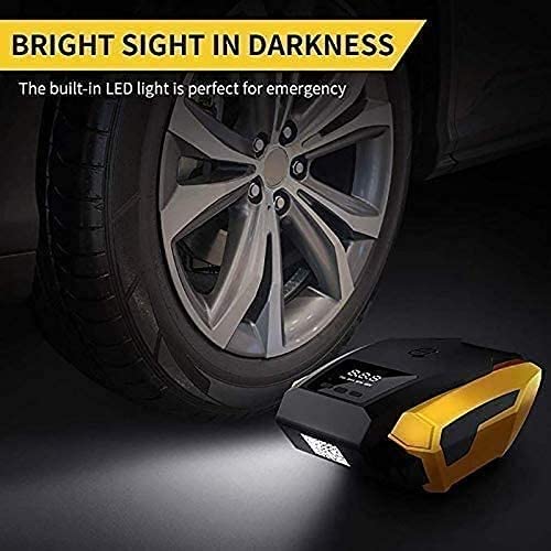 Portable Digital Tire Inflator with LED Light and Gauge