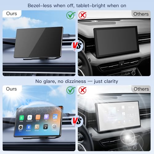 9-Inch Wireless CarPlay Android Auto Screen with Camera