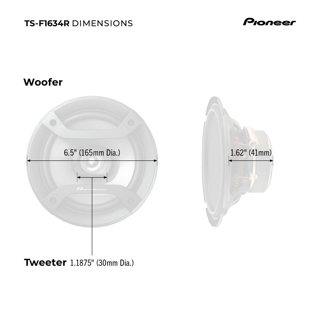 Pioneer A-Series Standard Full-Range Car Speaker Pair
