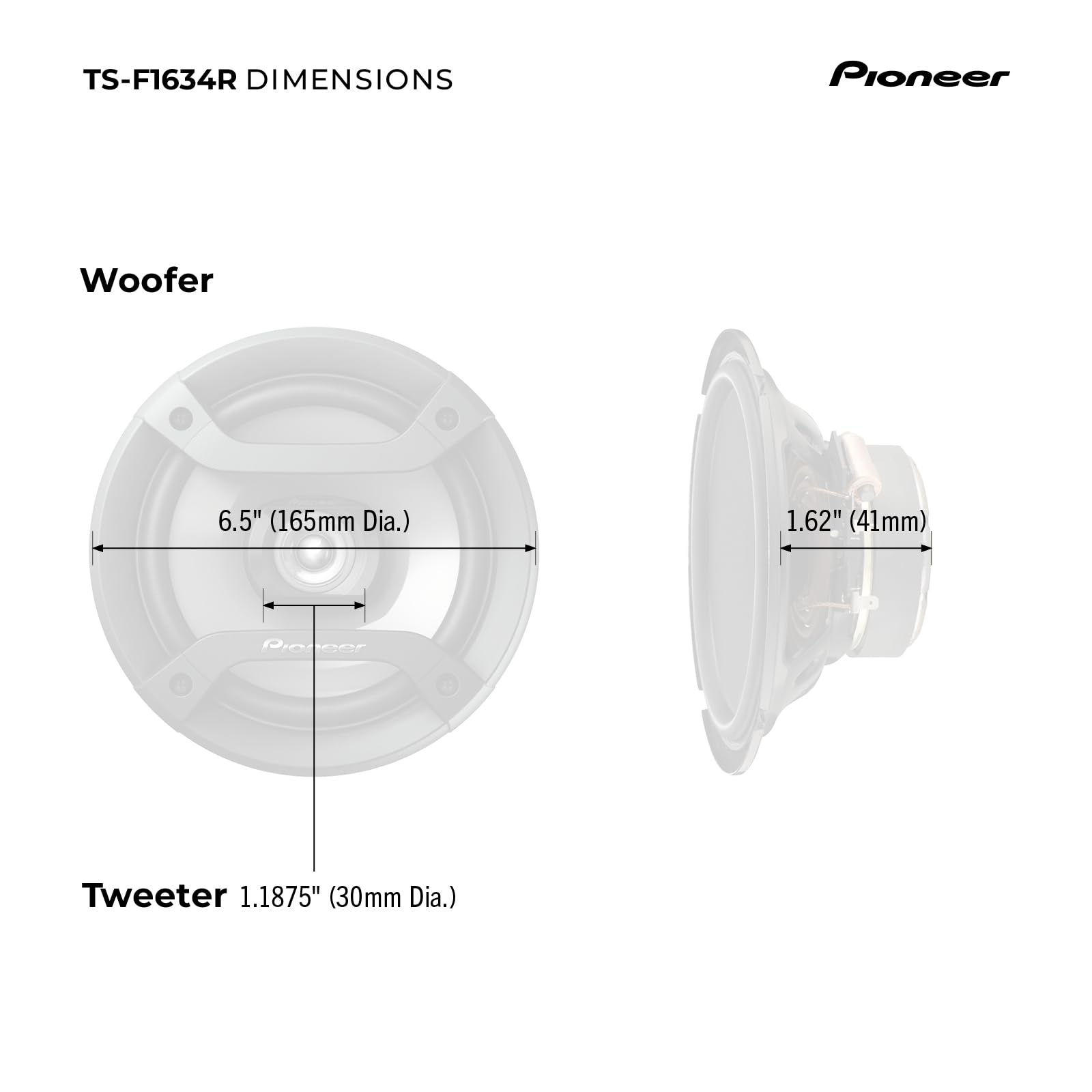 Pioneer A-Series Standard Full-Range Car Speaker Pair
