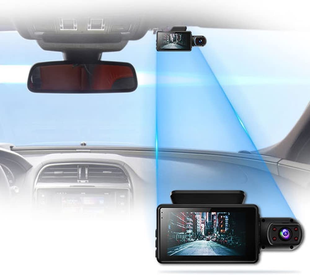 DULASP 1440P Dual Lens Dash Cam with Night Vision