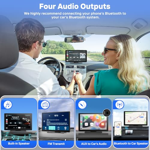 9-Inch Wireless CarPlay Android Auto Screen with Camera