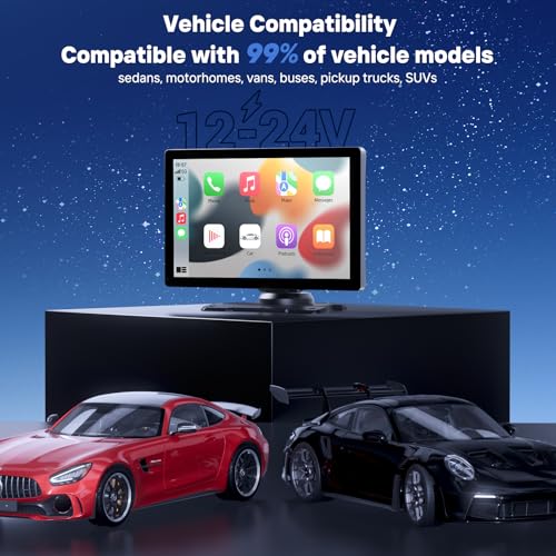 9-Inch Wireless CarPlay Android Auto Screen with Camera