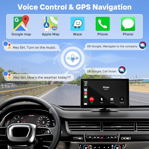 9-Inch Wireless CarPlay Android Auto Screen with Camera