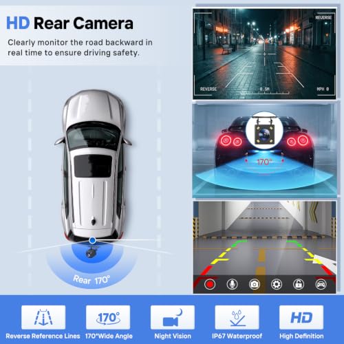 9-Inch Wireless CarPlay Android Auto Screen with Camera
