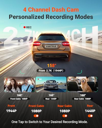 Vantrue N5S 4-Channel 360° Dash Cam with STARVIS 2