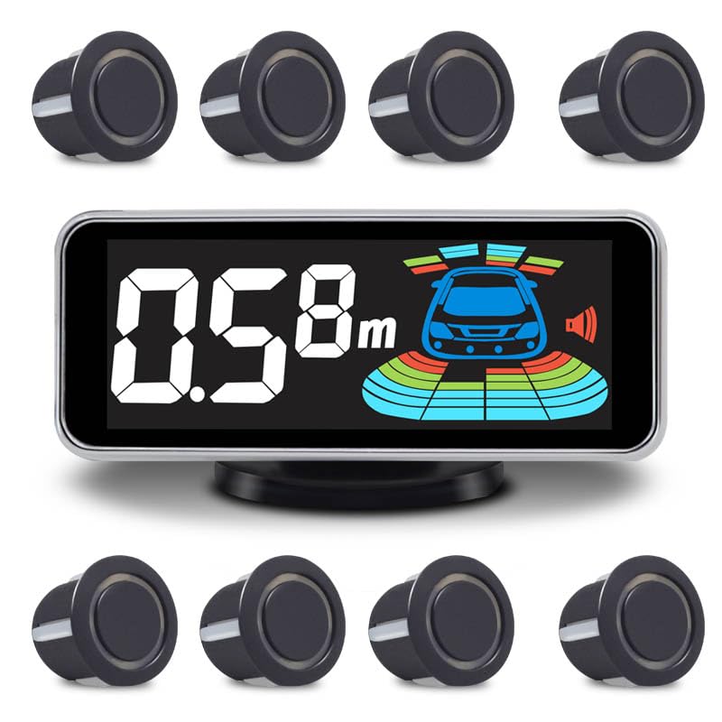 ELSNU Reverse Parking Radar System with 8 Sensors