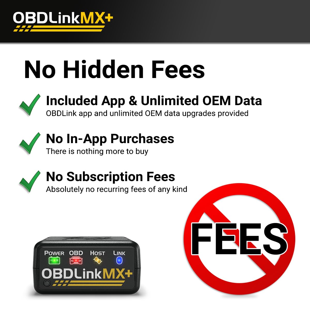 OBDLink MX+ Bluetooth OBD2 Scanner for iOS Android