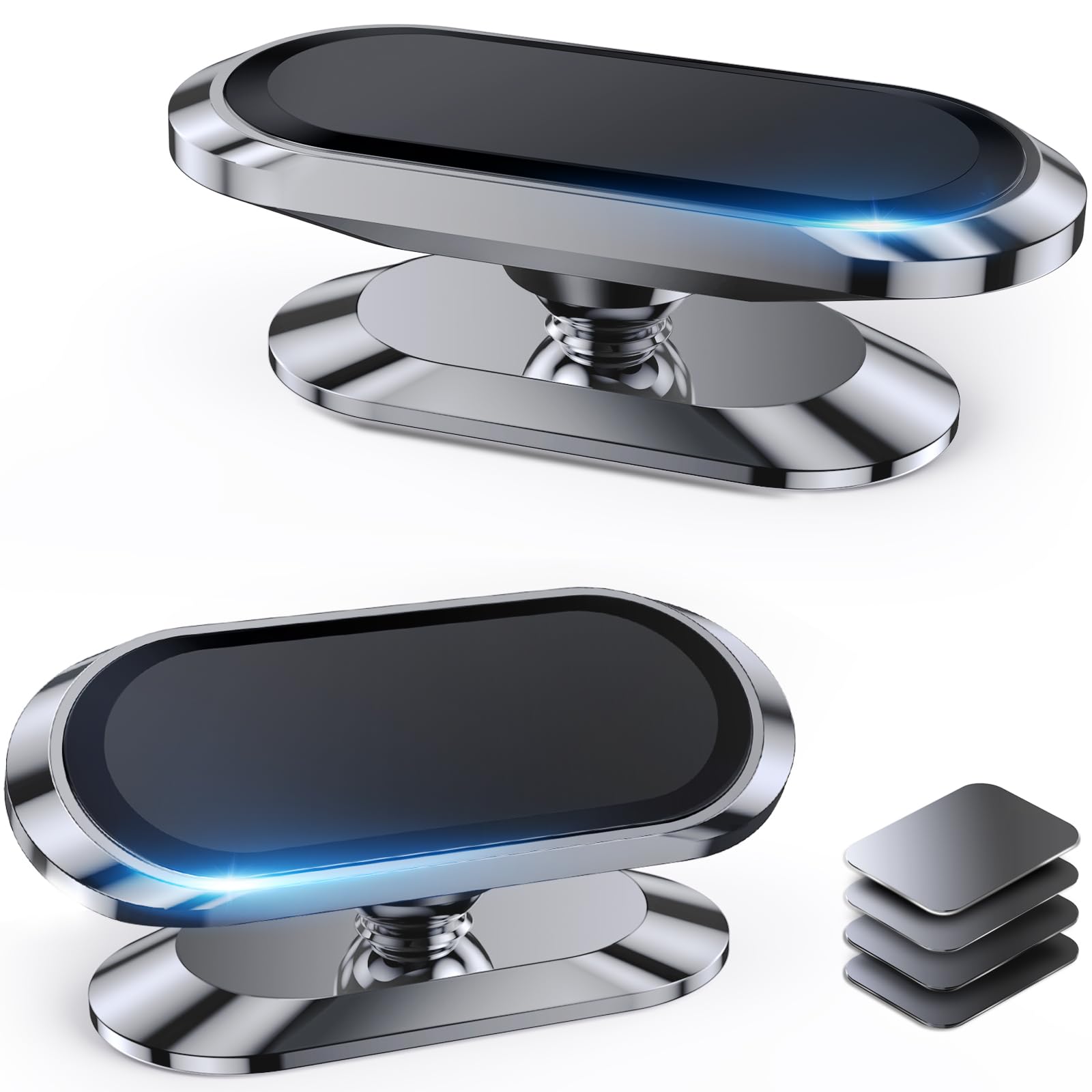 2-Pack Magnetic Dashboard Phone Mount with 360° Rotation