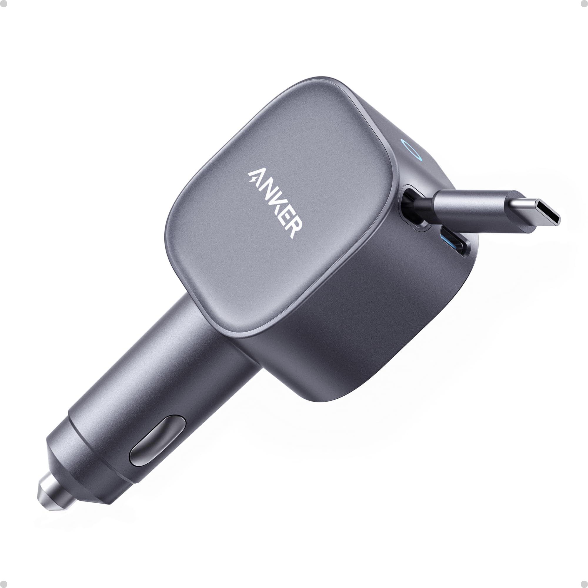 Anker 75W Retractable USB-C Car Charger Adapter
