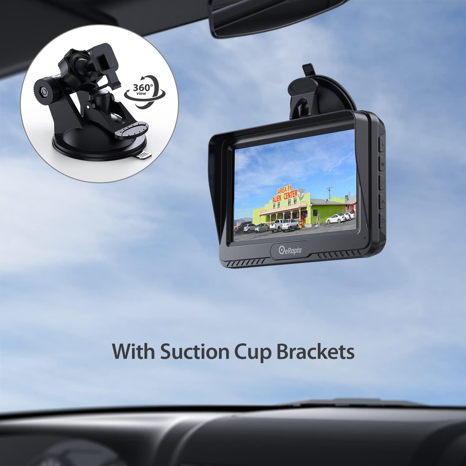eRapta Waterproof Backup Camera Monitor Kit
