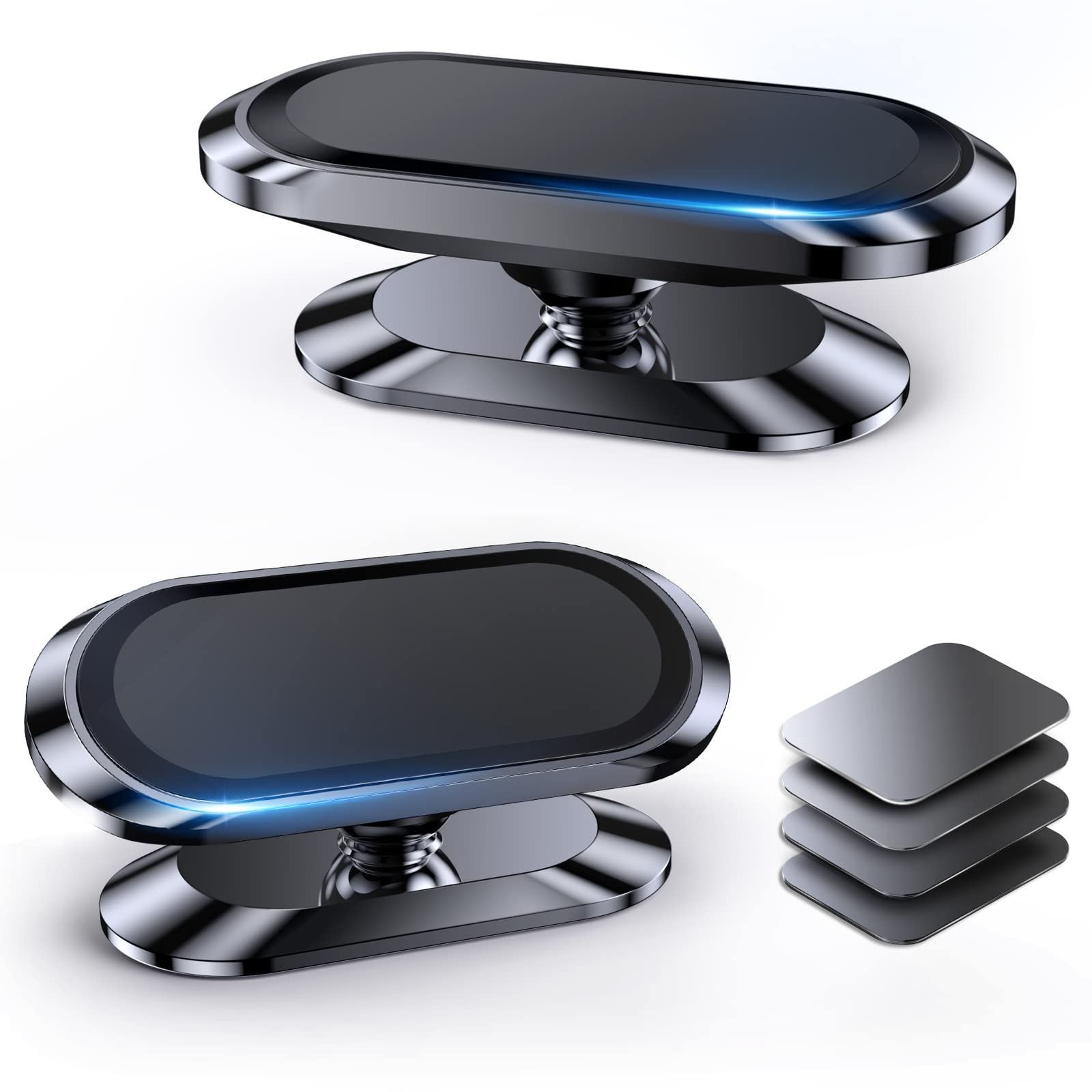 2-Pack Magnetic Dashboard Phone Mount with 360° Rotation