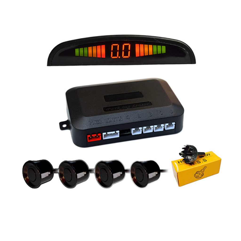 4-Sensor LED Parking Radar Kit with Buzzer Alert