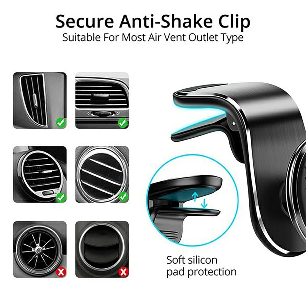 Magnetic Air Vent Phone Holder with 360° Rotation