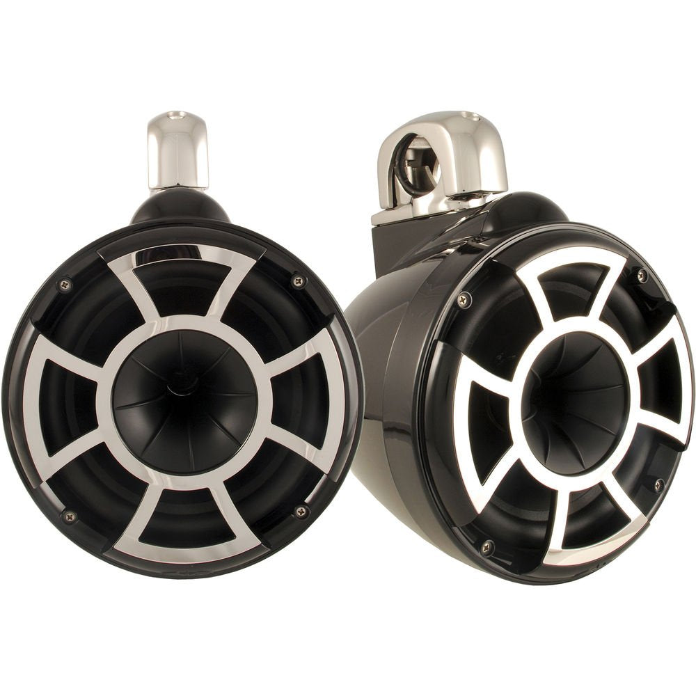 Wet Sounds REV 10 Two-Pair Tower Speaker Amp Bundle