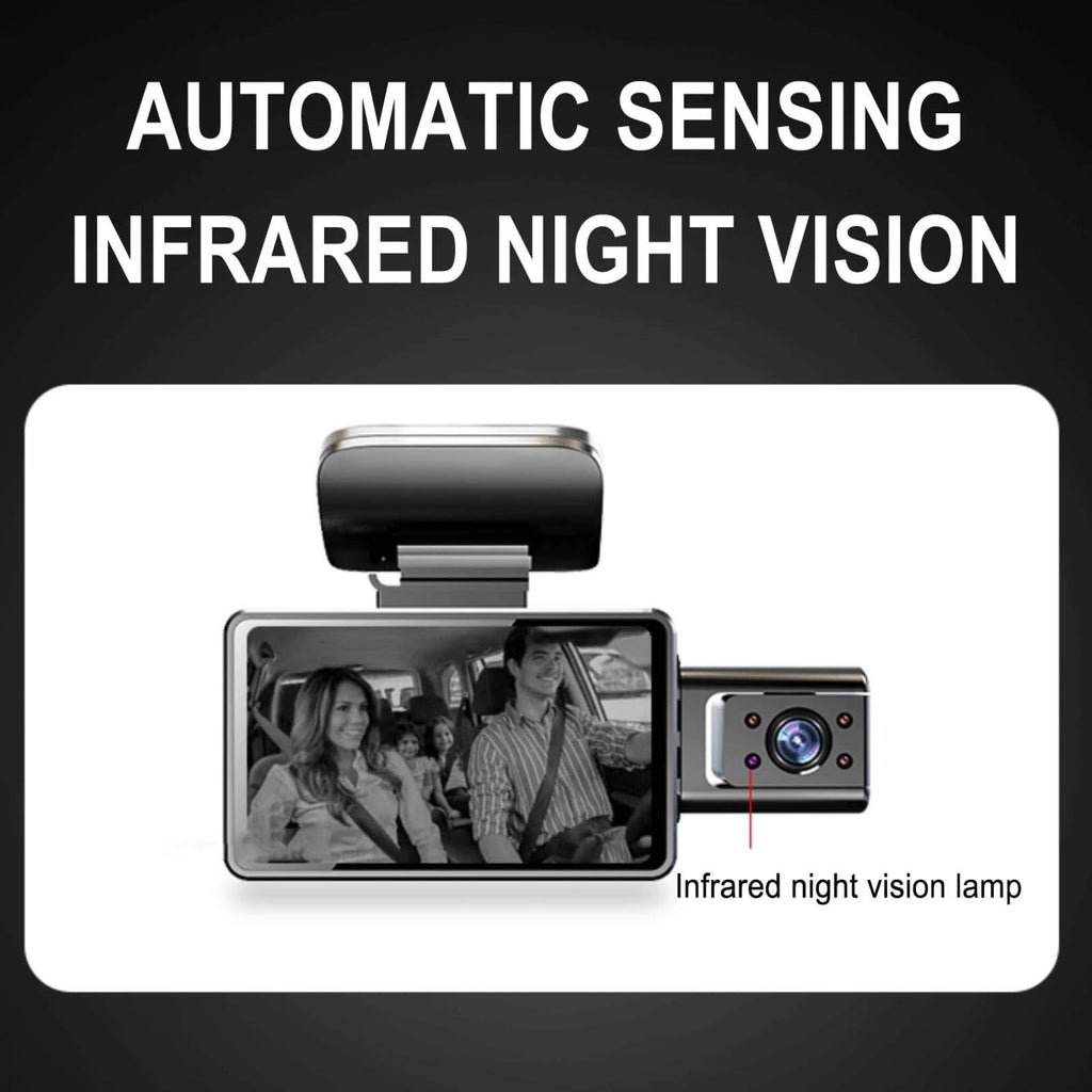 1080p FHD Mini Dash Cam with 3'' Screen for Cars, Front Dash Camera, Easy to Install and 120° Wide-Angle Lens, Loop Recording with Automatic Overwrite, Suit for Cars Truck SUV