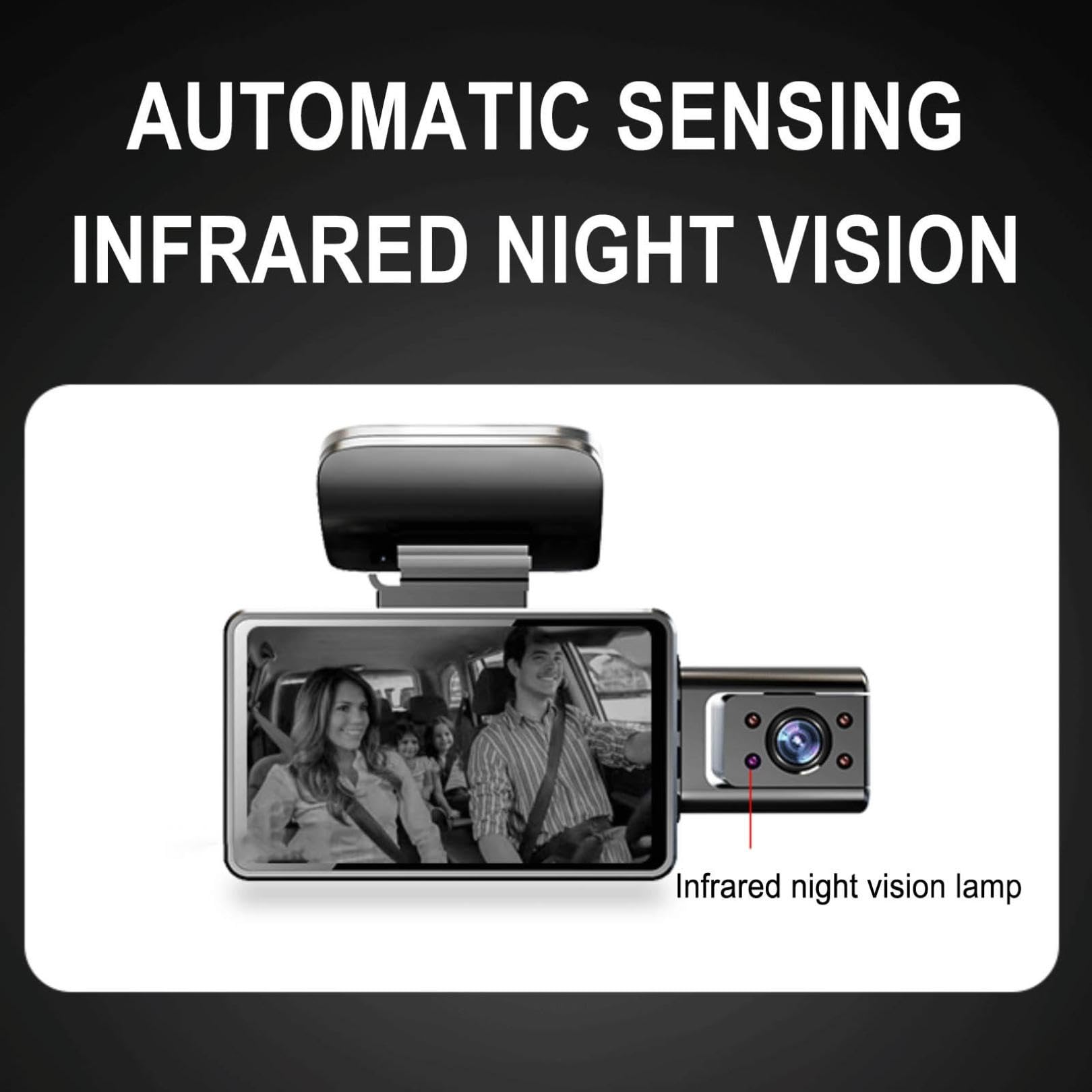 1080p FHD Mini Dash Cam with 3'' Screen for Cars, Front Dash Camera, Easy to Install and 120° Wide-Angle Lens, Loop Recording with Automatic Overwrite, Suit for Cars Truck SUV