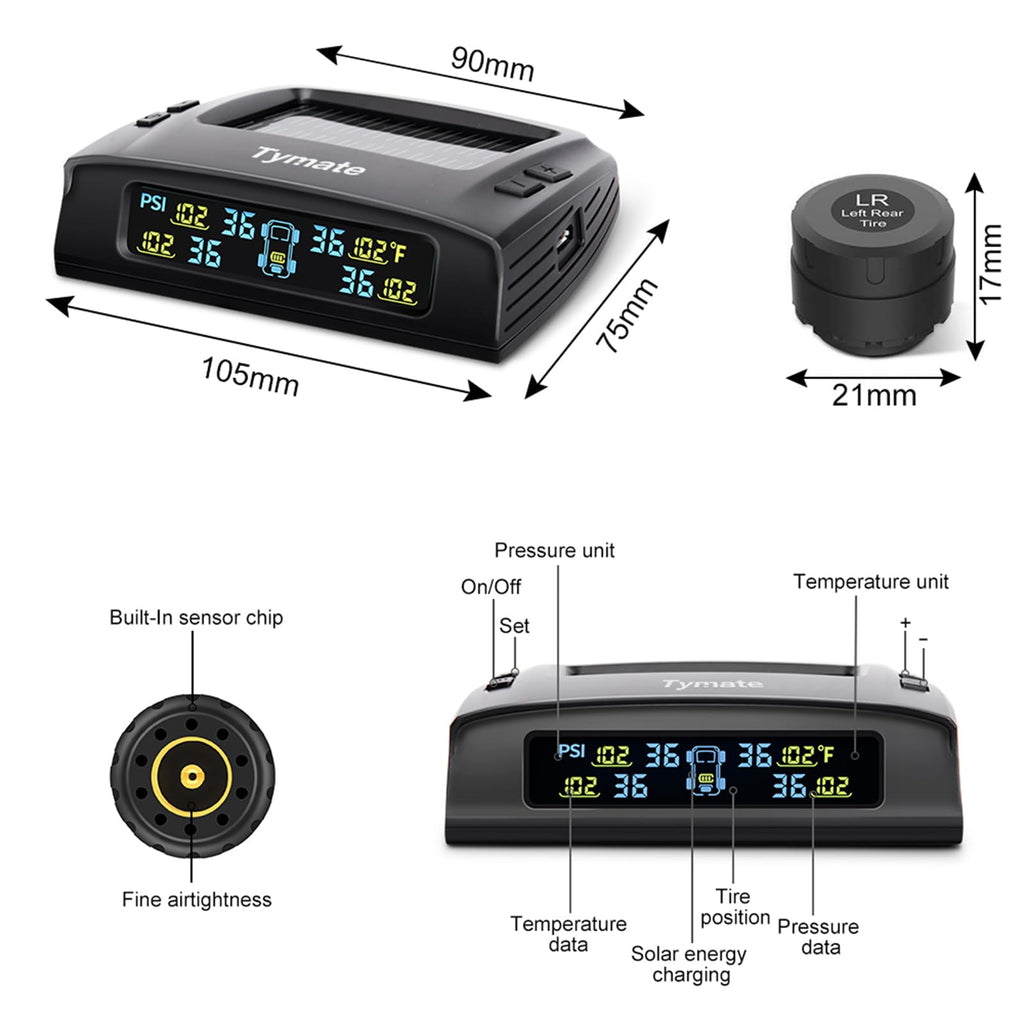 Tymate TM2 Wireless Tire Pressure Monitoring System