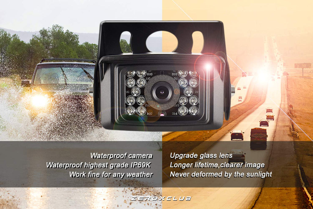 ZEROXCLUB Backup Camera Kit for Cars and Trucks