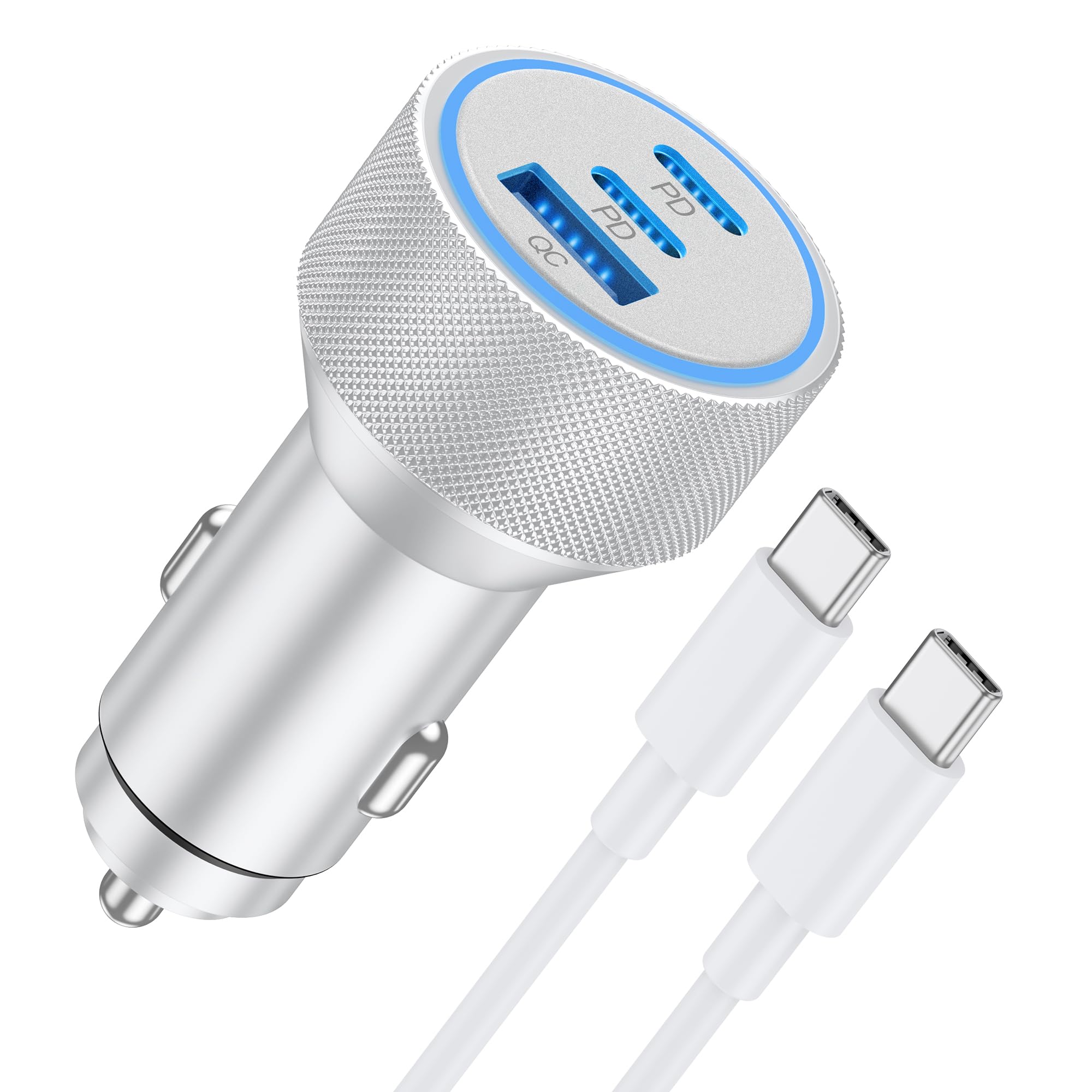 WODENTA USB-C Fast Car Charger with C-to-C Cable