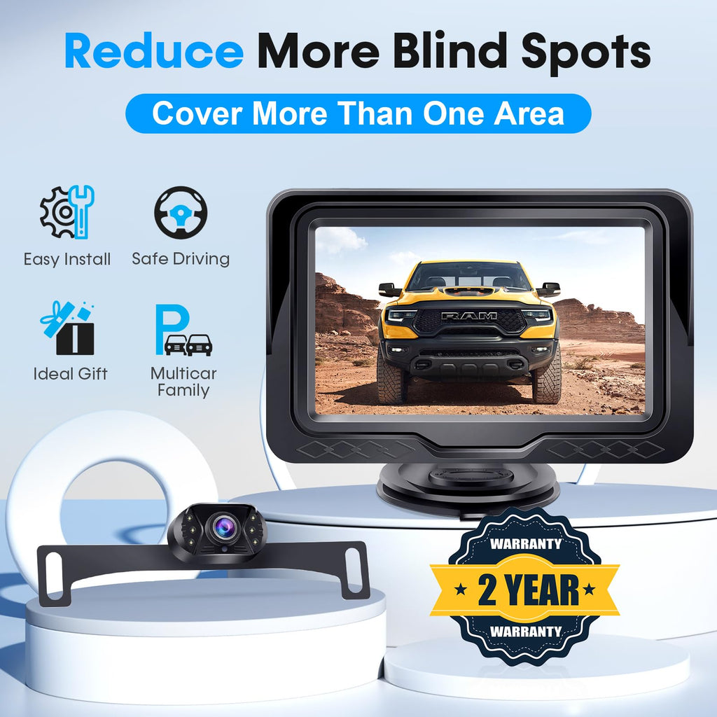 LeeKooLuu 1080P Wired Backup Camera for Cars and Trucks