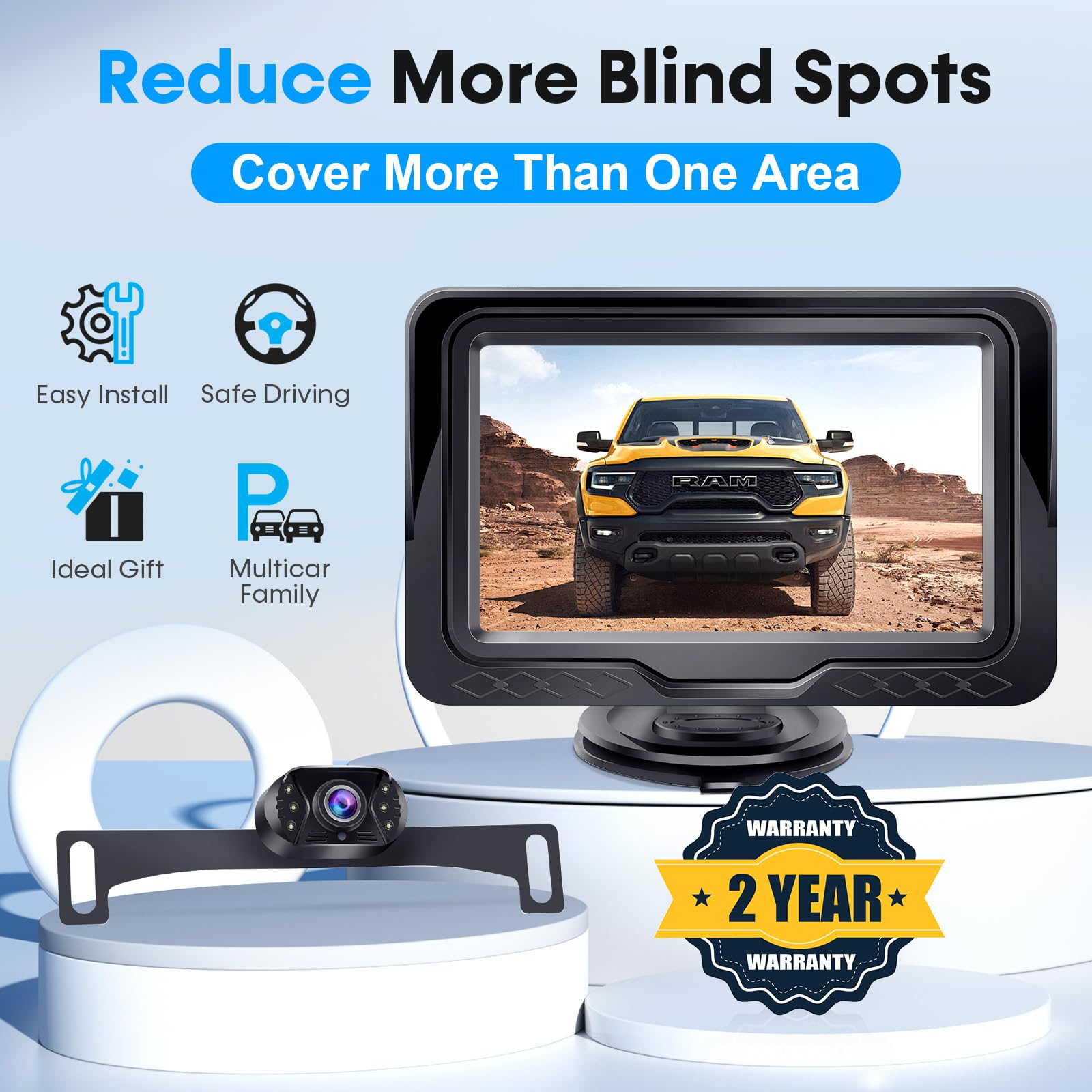 LeeKooLuu 1080P Wired Backup Camera for Cars and Trucks