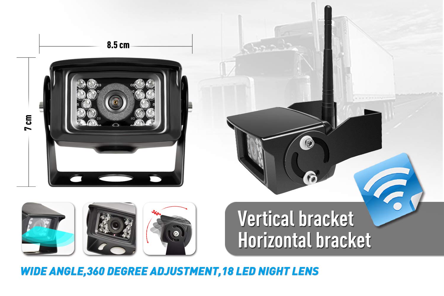 ZEROXCLUB Backup Camera Kit for Cars and Trucks