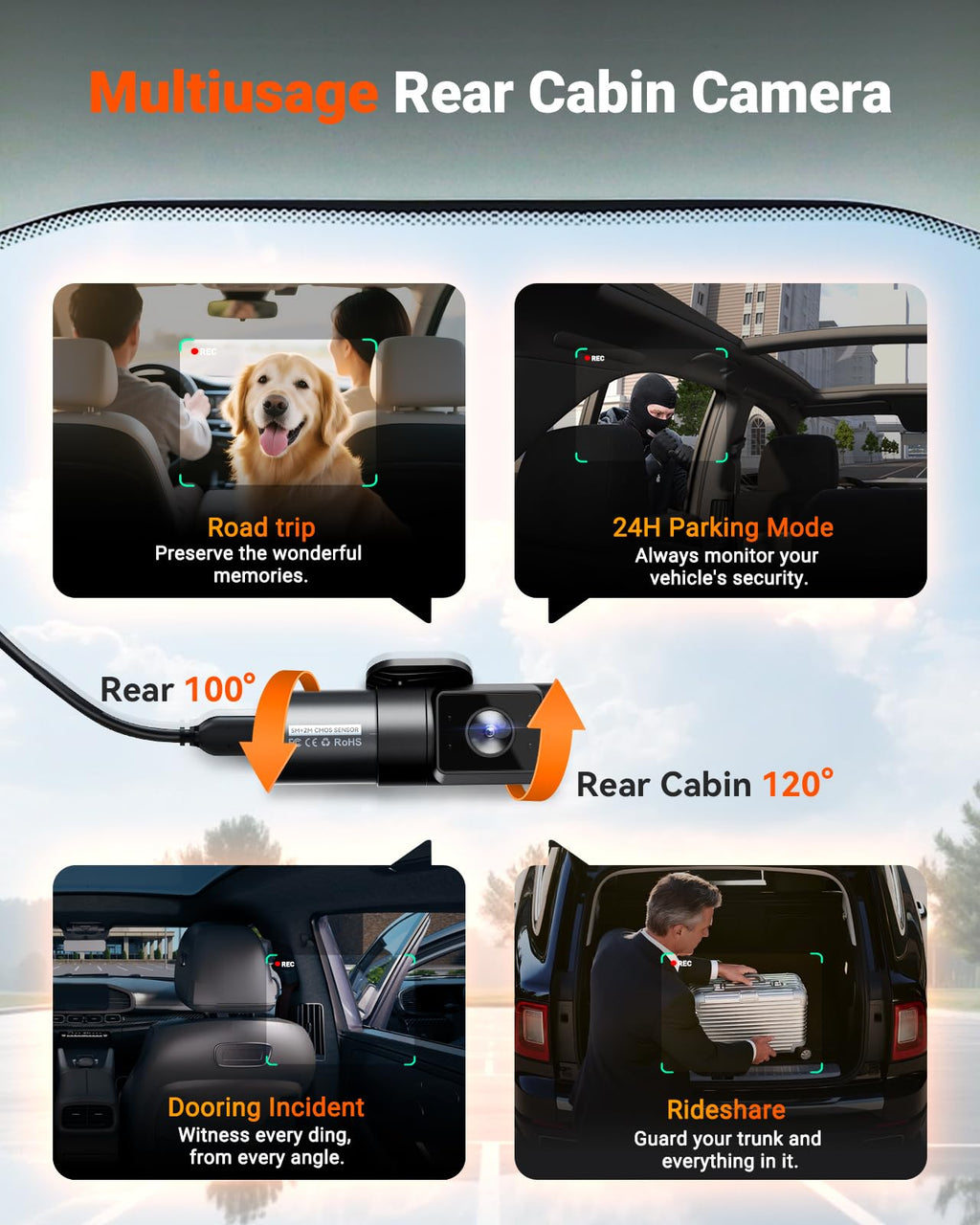 Vantrue N5S 4-Channel 360° Dash Cam with STARVIS 2