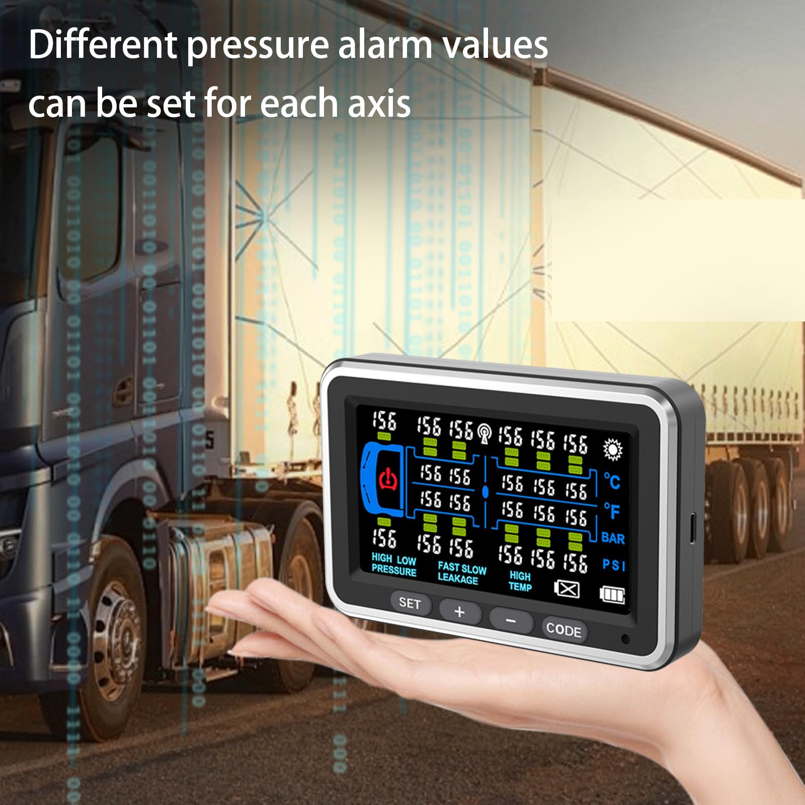 Tyona Heavy Duty Truck TPMS with 16-22 Sensors