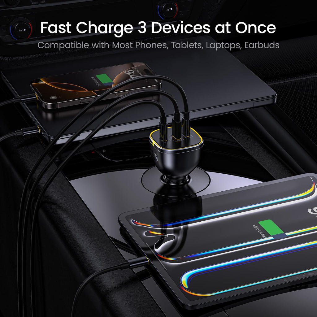 AOHI 165W Laptop Car Charger with 40000mAh Power Bank
