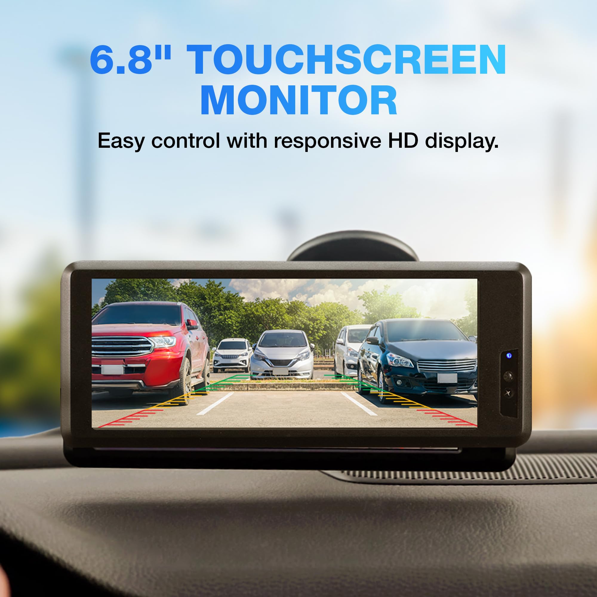 Type S Solar Wireless Dual Backup Camera with Monitor