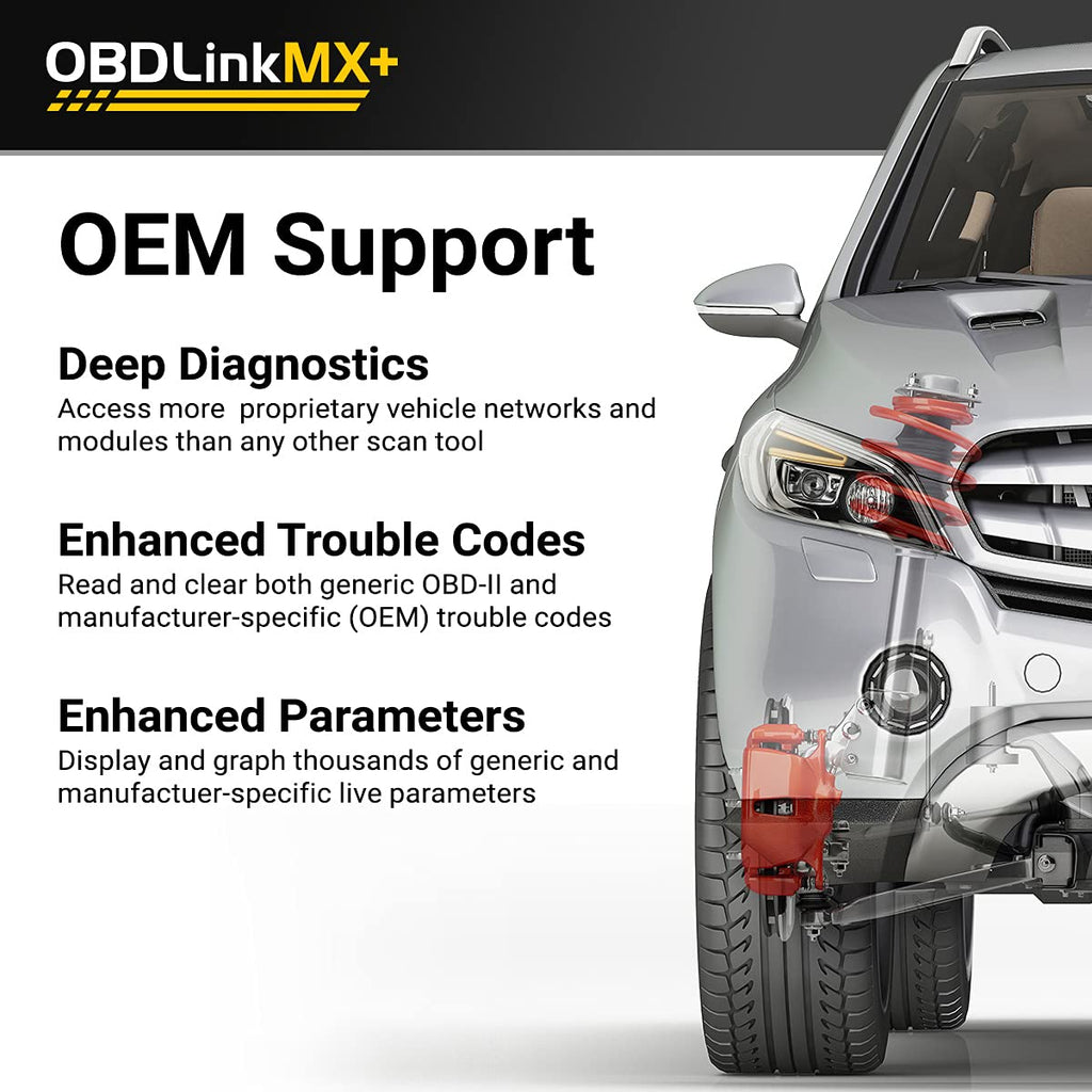OBDLink MX+ Bluetooth OBD2 Scanner for iOS Android
