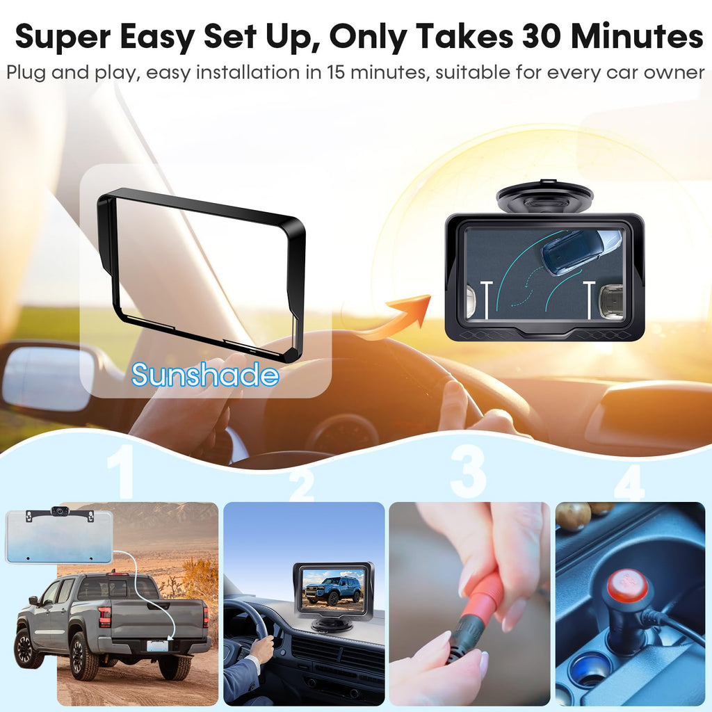 LeeKooLuu 1080P Wired Backup Camera for Cars and Trucks
