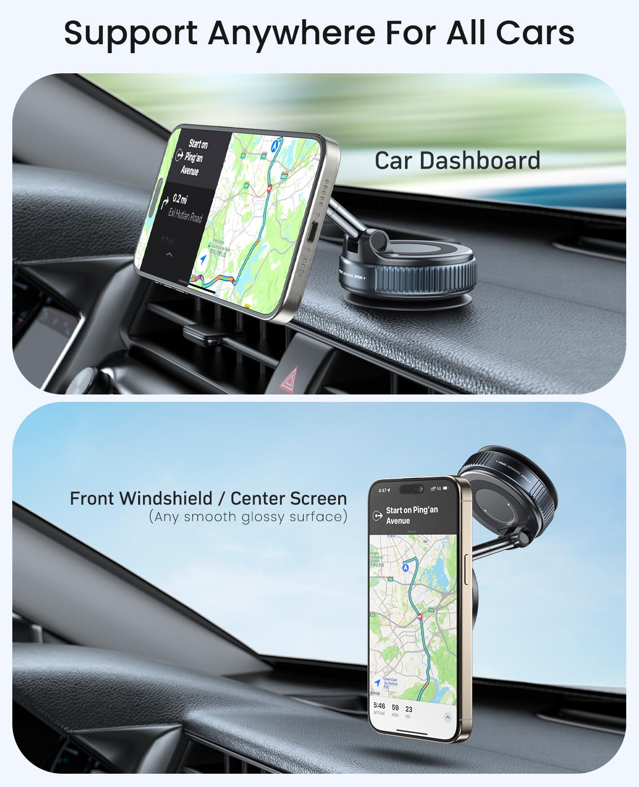 Jononser MagSafe Magnetic Suction Cup Phone Mount