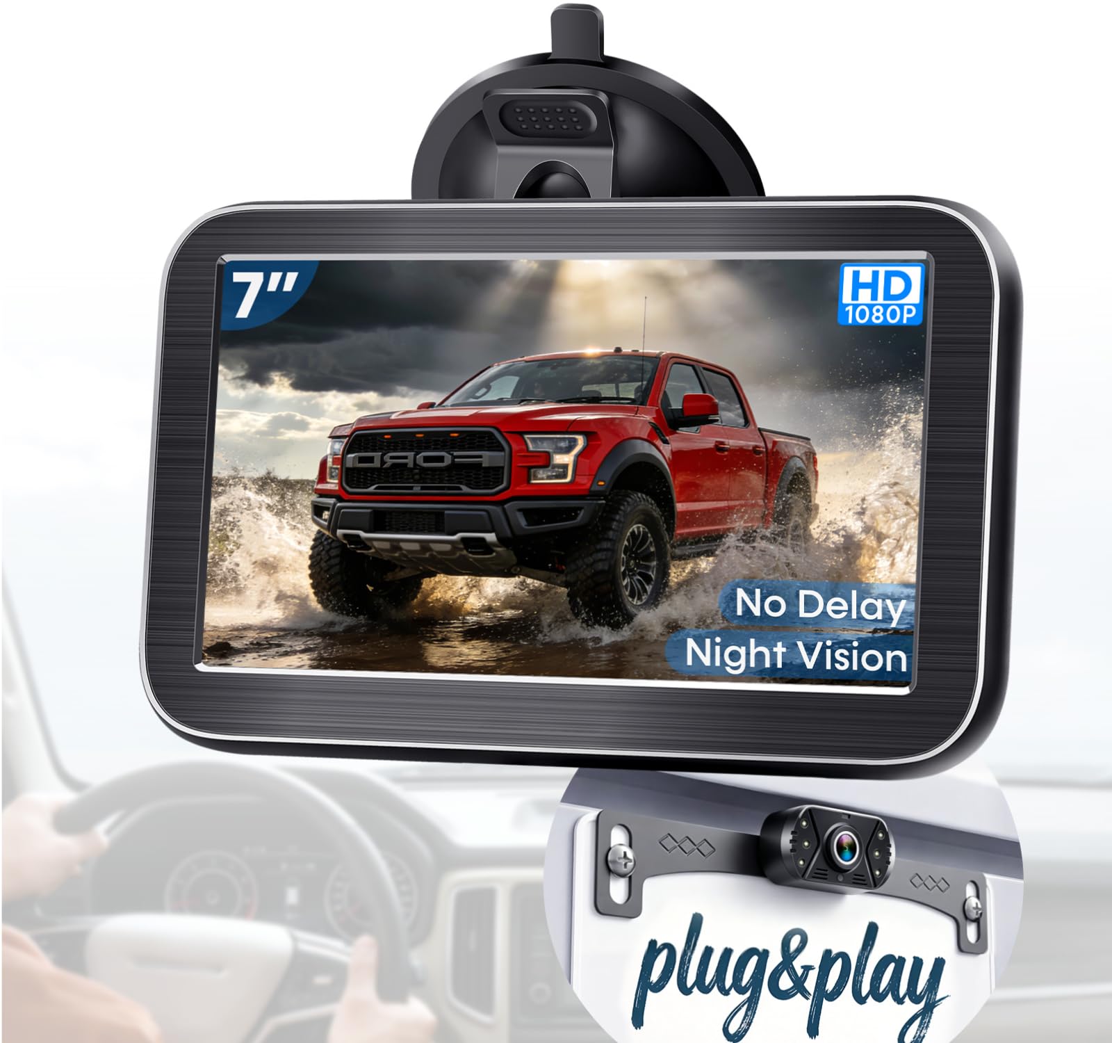 LeeKooLuu 1080P Wired Backup Camera for Cars and Trucks