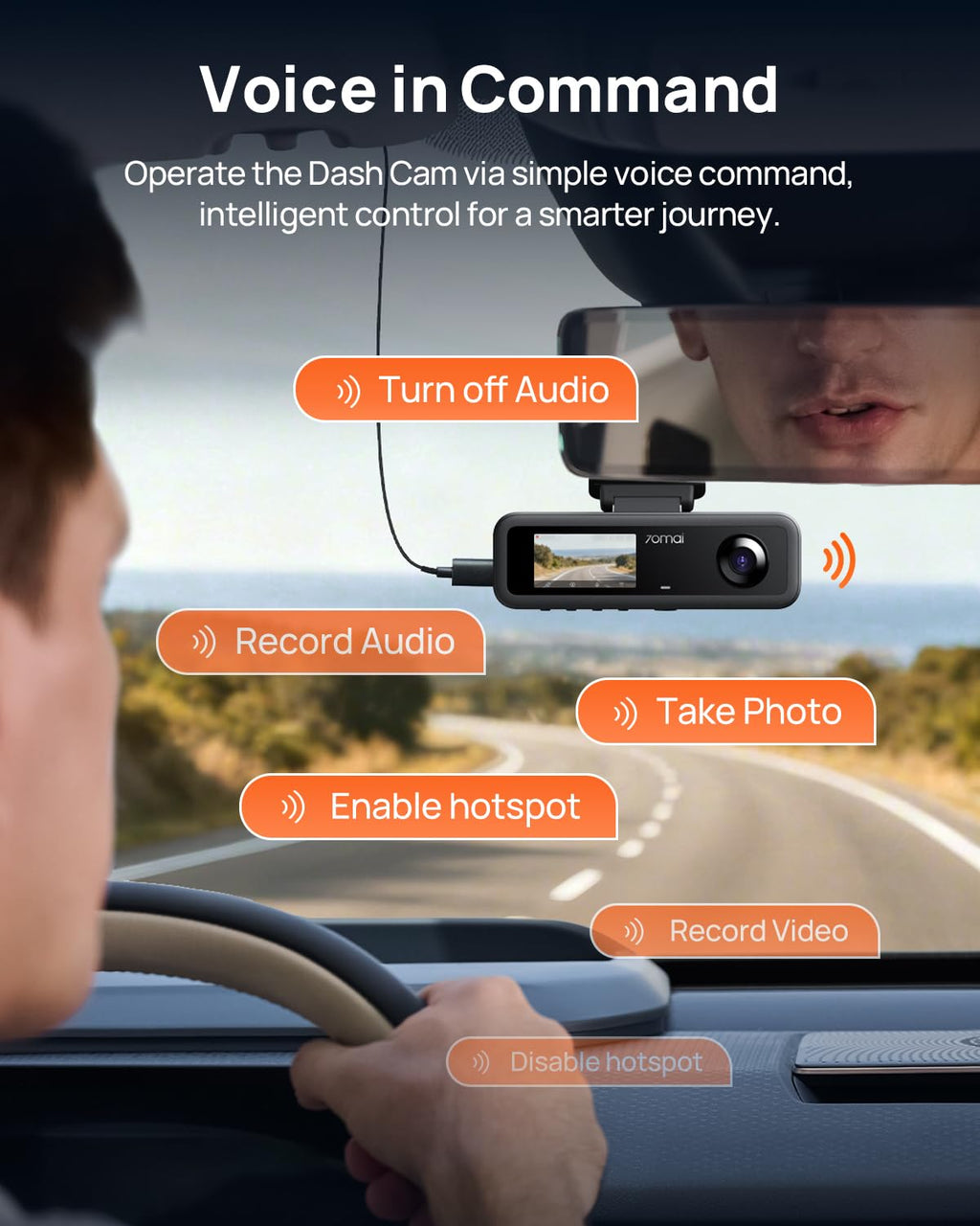 70mai T800E 3-Channel 4K Dash Cam with GPS and Wi-Fi