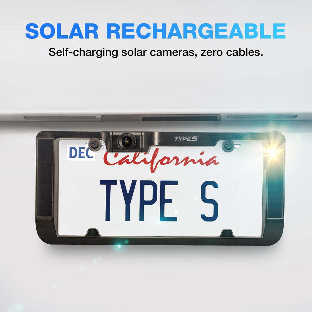 Type S Solar Wireless Dual Backup Camera with Monitor
