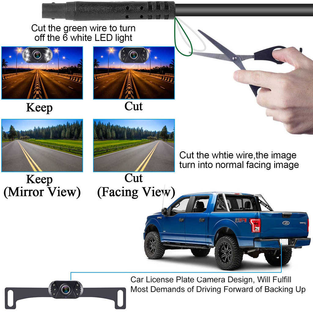 LeeKooLuu 1080P Wired Backup Camera for Cars and Trucks