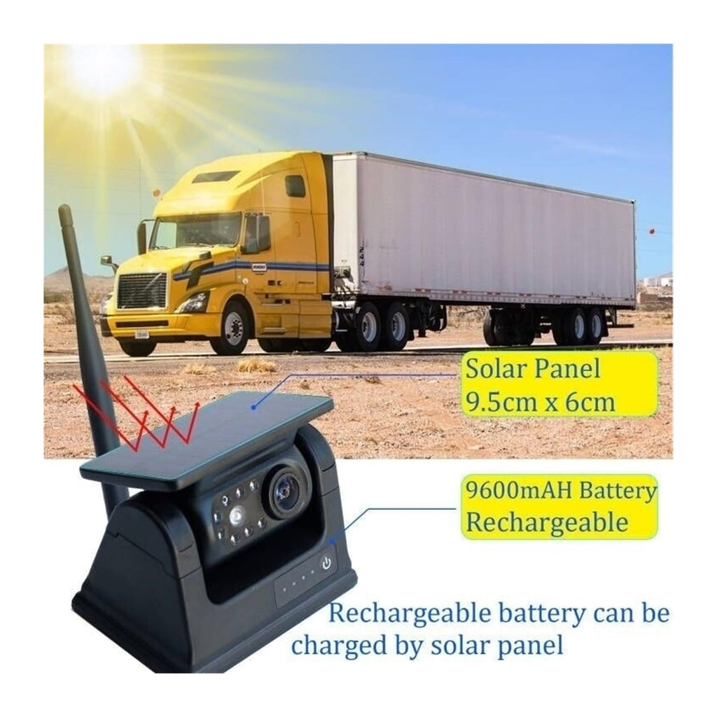 Wireless 10.1-Inch Quad DVR Monitor Solar Camera Kit