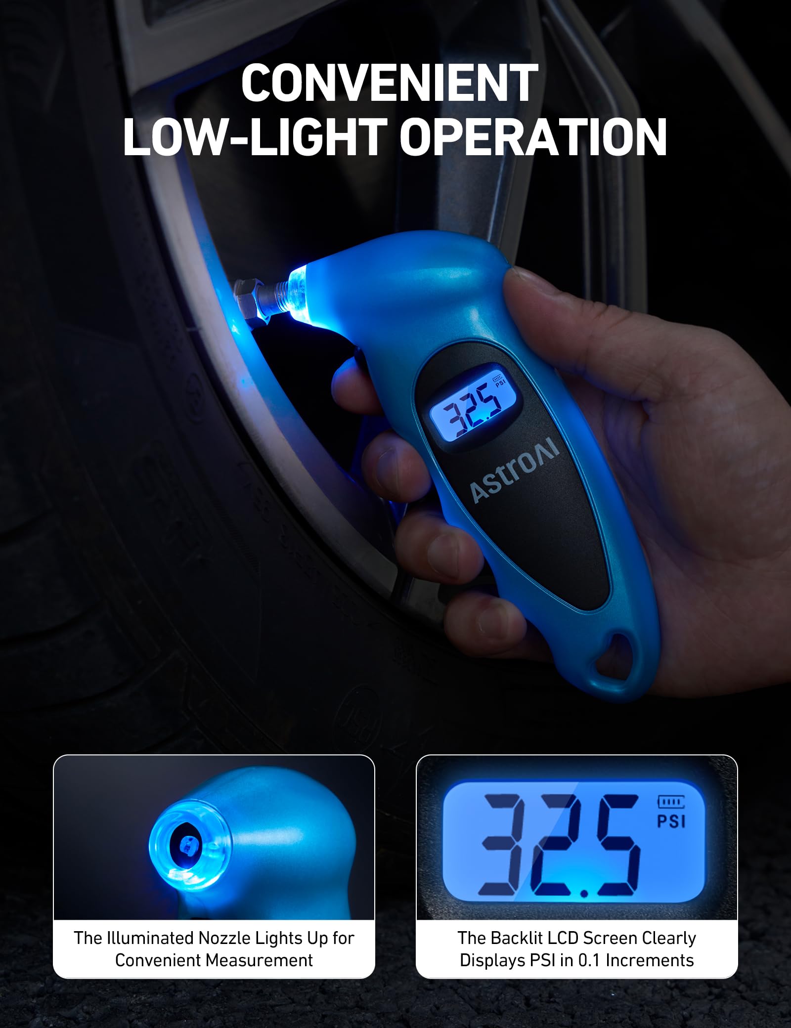 AstroAI 0-150 PSI Digital Tire Pressure Gauge