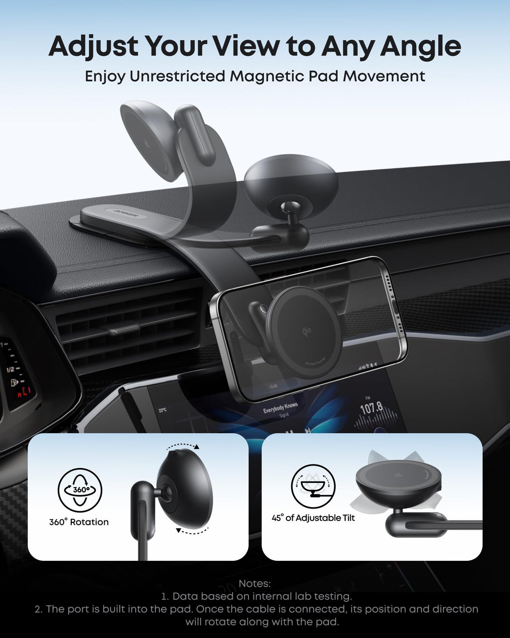 Anker Prime Nano MagSafe Wireless Car Charger Mount