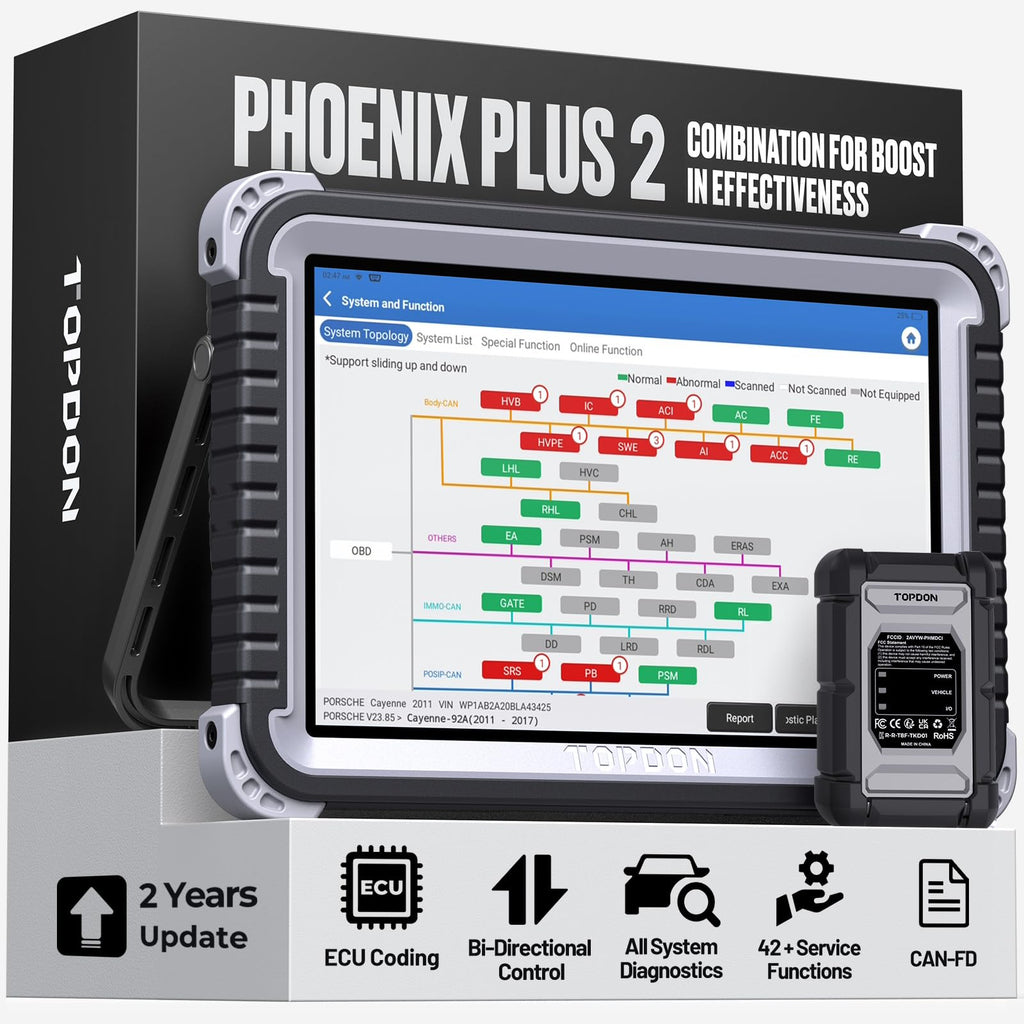 TOPDON Phoenix Plus 2 OBD2 Scanner with ECU Coding